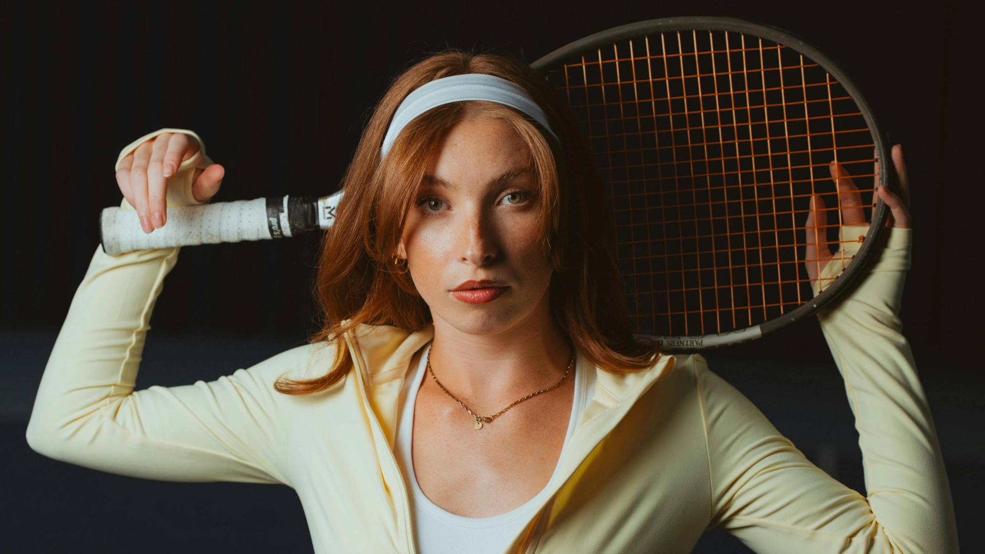 Woman holding a tennis racket